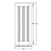 820X2040X40mm Entrance Solid Timber Veneer External Front Entry Door Glass 033