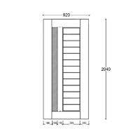 1 Lite Vertical Hampton External Door