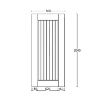 Vertical Hampton External Door