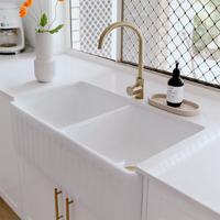 Baiachi 845X455X255mm Butler Farmhouse Fireclay Kitchen Laundry Sink 2270