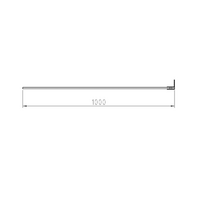 Frameless Shower Screen 1000mm Brushed Gold