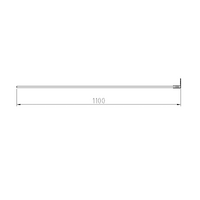 Frameless Shower Screen 1100mm Brushed Gold