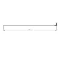 Frameless Shower Screen 1200mm Brushed Gold