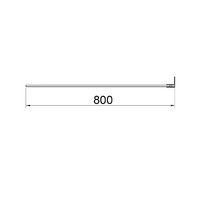 800mm Fixed Panel Shower Screen Chrome