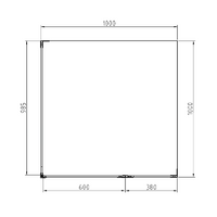 Frameless Shower Screen 1000x1000mm Square Chrome