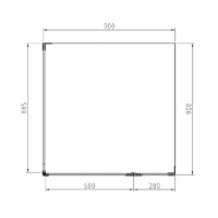 Frameless Shower Screen 900x900mm Square Chrome