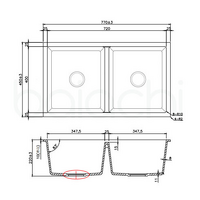 Baiachi Double Bowl Granite Kitchen Sink White