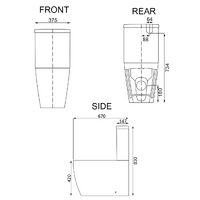 Katrina Rimless Bathroom Toilet Suite Ceramic Back To Wall Soft Close Seat S P