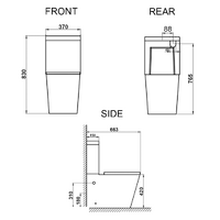 Robina Rimless Bathroom Toilet Suite Wall Faced Back To Wall Soft Close BA09