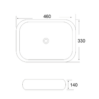 Ceramic Counter Top Basin Matte Black