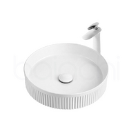 Baiachi 360mm Ceramic Above Counter Fluted Basin Matte White