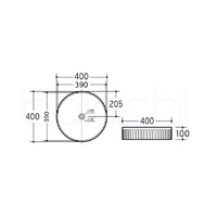 Baiachi 400mm Ceramic Above Counter Fluted Basin Matte White