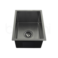 340X440mm Handmade Laundry Kitchen Sink Top/Under Mount Gun Metal