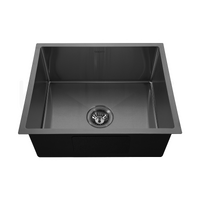 540X440mm Handmade Laundry Kitchen Sink Top/Under Mount Gun Metal