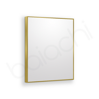 Baiachi Square 600mmx750mm Frame Mirror Brushed Gold