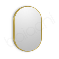 Baiachi Oval 600mmx900mm Frame Mirror Brushed Gold