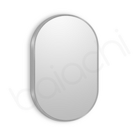 Baiachi Oval 600mmx900mm Frame Mirror Brushed Silver
