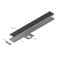 901-1200x115mm Linear Heelguard Adjustable Floor Waste Stainless Steel