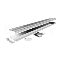 150-600x115mm Linear Heelguard Adjustable Floor Waste Brushed Gold