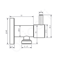 Baiachi Mini Cistern Stop Chrome