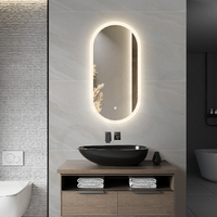 Baiachi LED Oval 450mmx900mm Frameless Mirror 