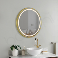 Baiachi LED Round 600mm Frame Mirror Brushed Gold