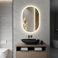 Baiachi LED Oval 600mmx900mm Frameless Mirror 
