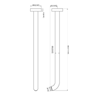 Moreton Round Wall Shower Arm Matte Black
