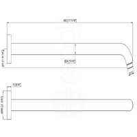 Moreton Round Wall Shower Arm Brushed Gold