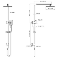 Mackenzie Square Multi Function Shower Chrome