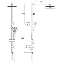 Moreton Round Multi Function Shower Chrome