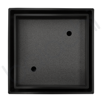Baiachi 115 x 115mm Square Tile Insert Floor Waste 90mm outlet Matte Black