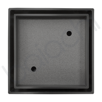 Baiachi 115 x 115mm Square Tile Insert Floor Waste 90mm outlet Gun Metal