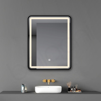Eden LED Rectangle Frame Mirror Matte Black