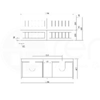 Hampton 1200mm PVC Wall Hung Bathroom Vanity