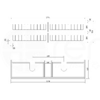 Hampton 1800mm PVC Wall Hung Bathroom Vanity
