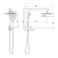 Moreton Round Multi Function Shower Chrome