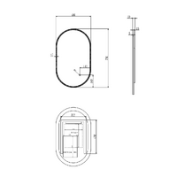 Led Mirror 450X750mm