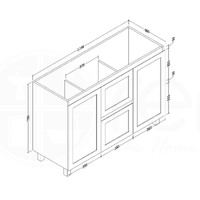 Shaker 1200mm PVC Bathroom Vanity