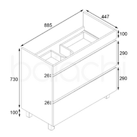 Vellena 900mm PVC Water Proof Prime Oak Bathroom Vanity Cabinet