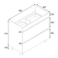 Vellena 900mm PVC Water Proof Bathroom Vanity Cabinet
