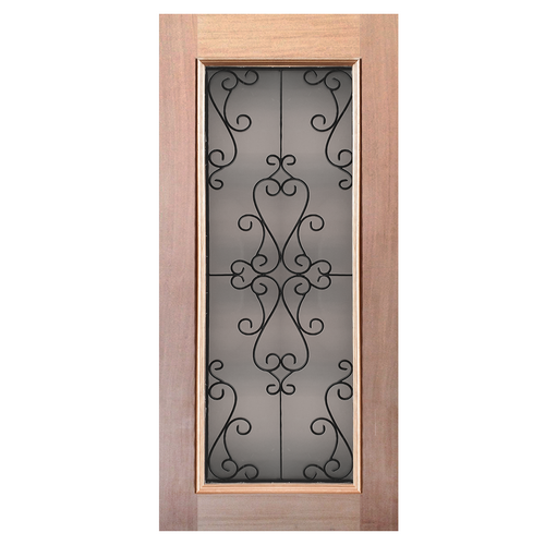 920X2040X40mm Entrance Solid Timber Veneer External Front Entry Door Glass 031