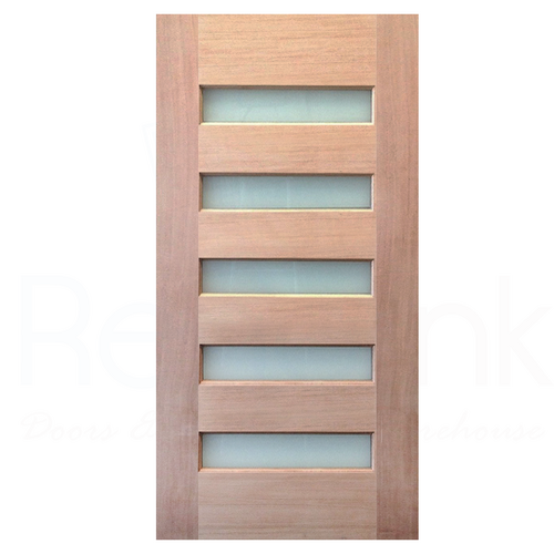 920X2040X40mm Entrance Solid Timber Veneer External Front Entry Door Glass 035
