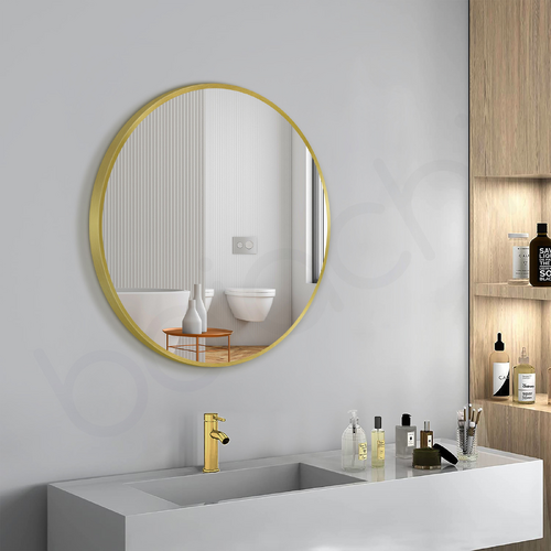 Baiachi Round 600mm Frame Mirror Brushed Gold