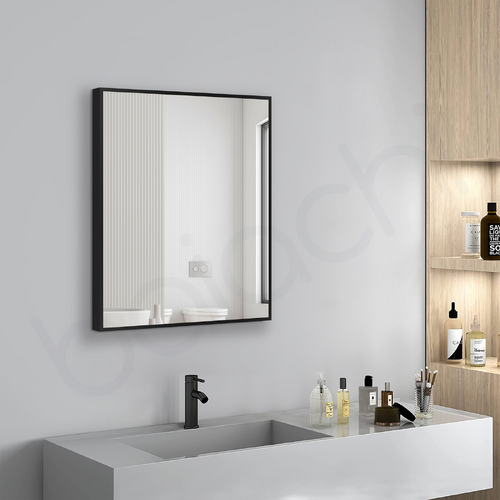 Baiachi Square 600mmx750mm Frame Mirror Matte Black