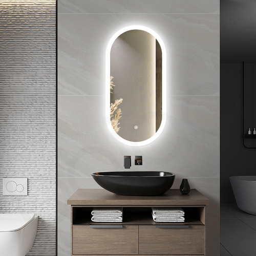 Baiachi LED Oval 450mmx900mm Frameless Mirror 