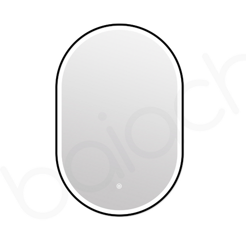 Baiachi LED Oval 600mmx900mm Frame Mirror Matte Black