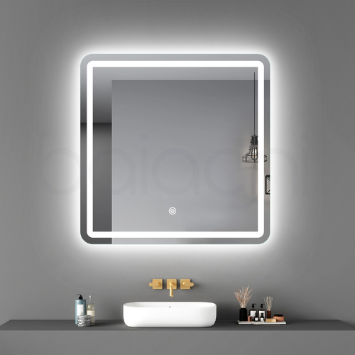 Baiachi Eden LED Square 750mmx750mm Frameless Mirror 