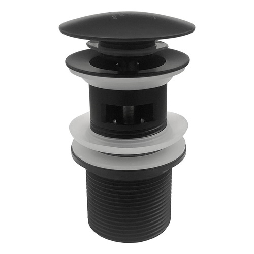 Bathroom Vanity Black Mushroom 32mm Over Flow Pop Up Plug Waste 40mm Adapter