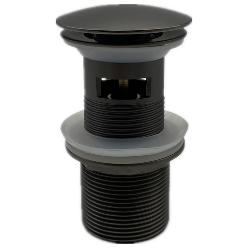 Bathroom Vanity Gun Metal Mushroom 32mm Over Flow Pop Up Plug Waste 40mm Adapter